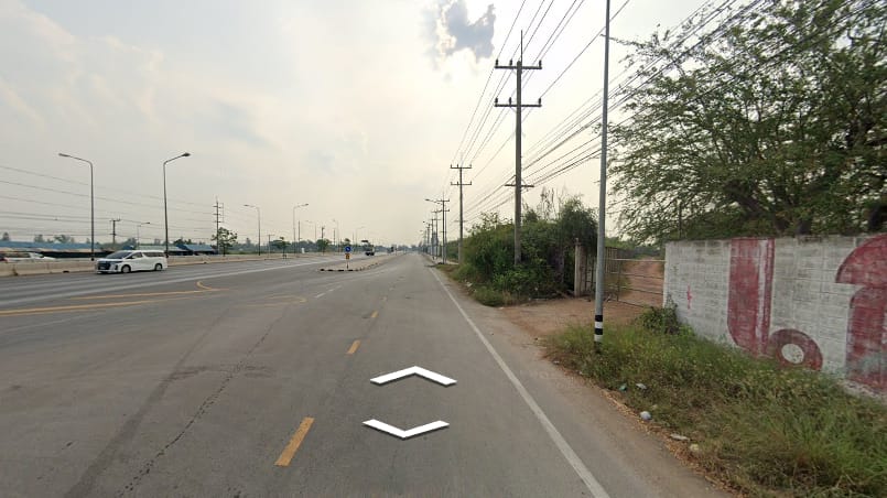 ขายที่ดิน ผังสีม่วง แปลงใหญ่ ติด ถ.พระราม 2 อัมพวา สมุทรสงคราม 598-2-28