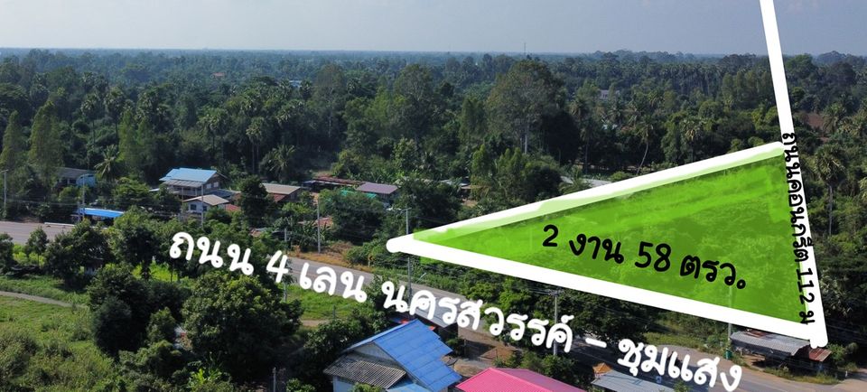 ที่ดินแปลงสวย ชุมแสง นครสวรรค์ 2-0-58