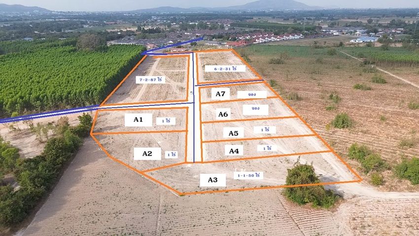 ขายที่ดินระยอง อำเภอบ้านฉางที่ดินแบ่งขายขนาด 1 ไร่ - 7 ไร่ ใกล้หาดพยูน บ้านฉาง