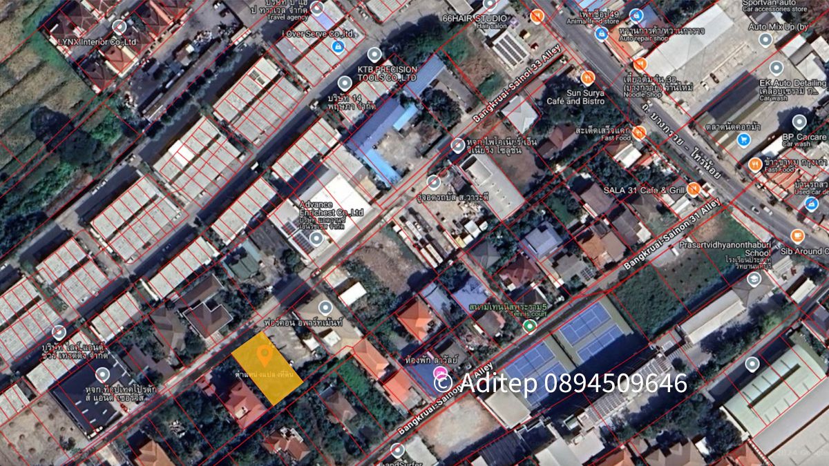 ขายที่ดินนนทบุรี อำเภอบางกรวย ใกล้ถนนนครอินทร์ วงเวียนพระราม 5 บางสีทอง นนทบุรี เหมาะปลูกบ้าน  Property ID:  M5242