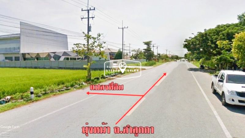 ที่ติดถนนทั้ง 2 ด้าน ทำเลดีๆ สร้างโกดัง ทำธุรกิจ 