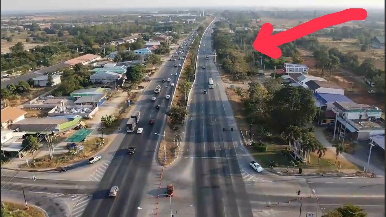 ขายที่ดินชัยนาท มโนรมย์ ติดถนน สี่เลน