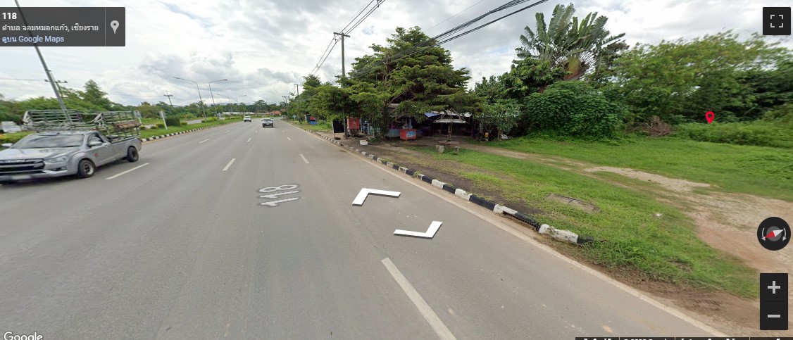 ที่ดินเปล่า ติดถนน 4 เลน แยกแม่สรวย แม่ลาว เชียงราย 6-3-76 ไร่