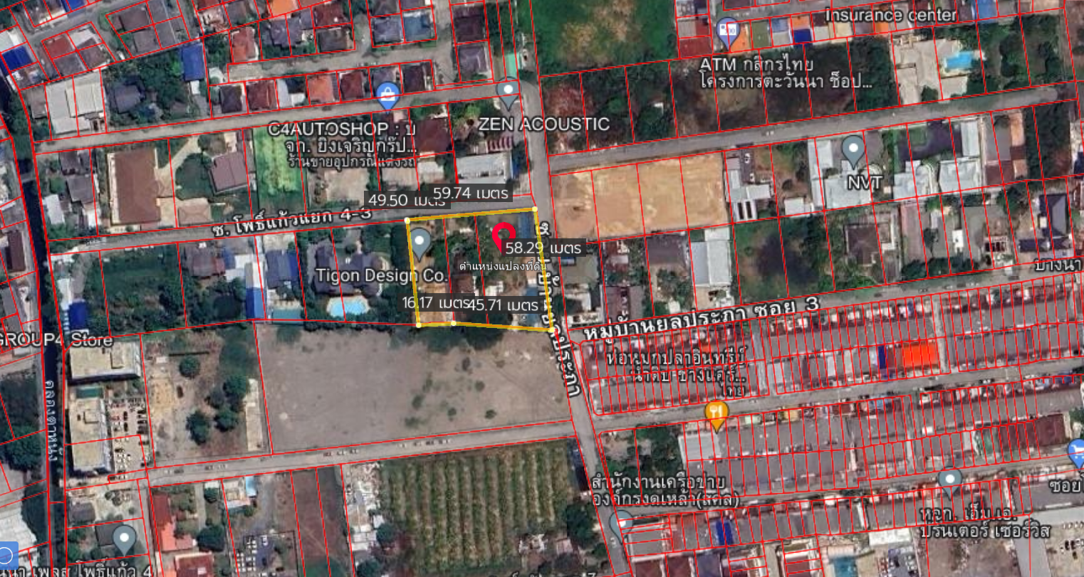 ขายที่ดินพร้อมสิ่งปลูกสร้าง ติดถนนซอยบ้านยลประภา บางกะปิ กรุงเทพฯ 2-0-0