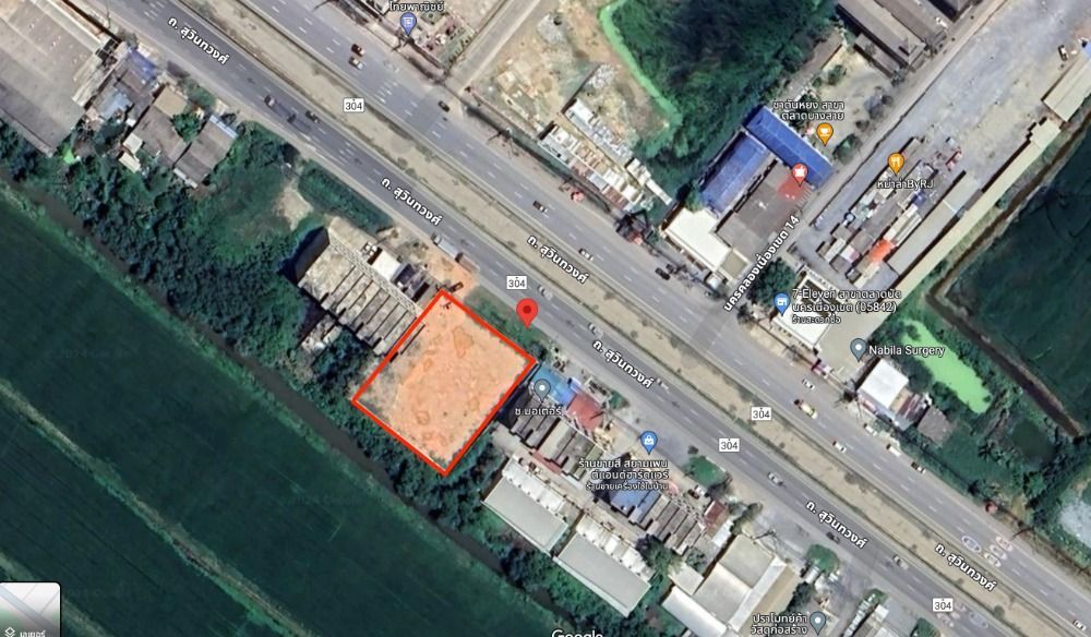 ขายที่ดินฉะเชิงเทรา อำเภอเมือง ติดถนนสุวินทวงค์ ฉะเชิงเทรา ทำเลค้าขาย
