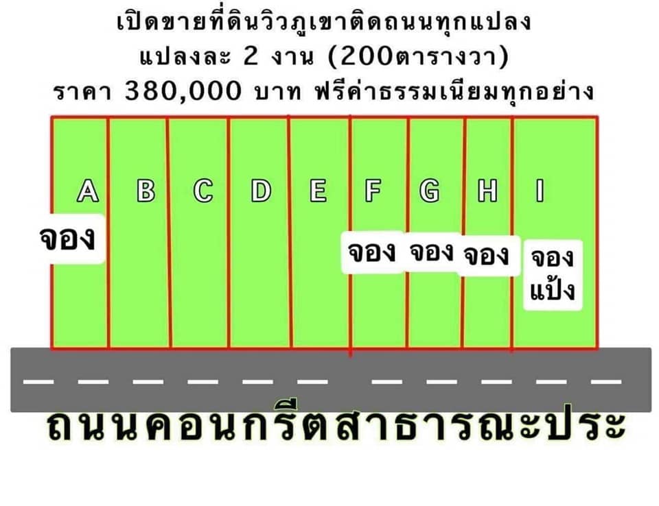 ที่ดินแบ่งขายแปลงละ 2 งาน ทุ่งสง นครศรีธรรมราช