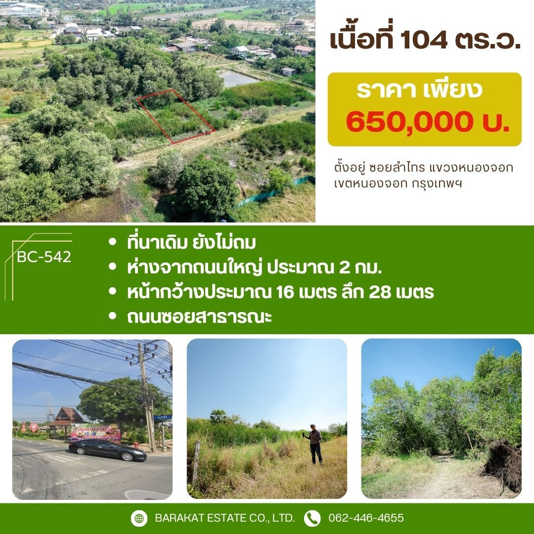  แปลงสวยราคาไม่ถึงล้าน  อุดมสมบูรณ์ ท่ามกลางธรรมชาติ ถนนซอยสาธารณะ