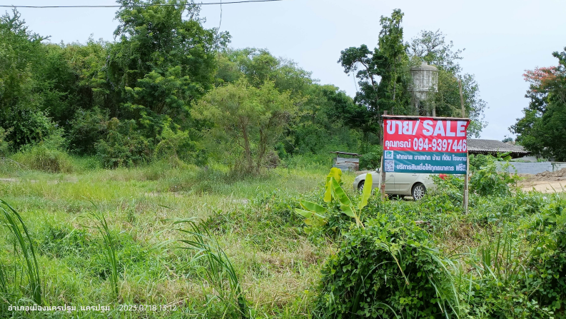 ขายที่ดินนครปฐม ทำเลดีติดถนน นฐ.1048 ใกล้เซ็นทรัล แมคโคร โกลบอล เมืองนครปฐม 12-0-38 ไร่.