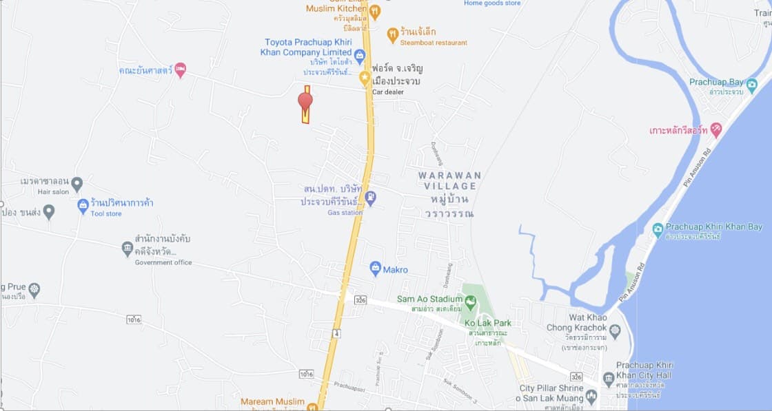 ขายถูกสุด ที่ดินพร้อมบ้านเดี่ยว ต.เกาะหลัก จ.ประจวบคีรีขันธ์ 4-0-99