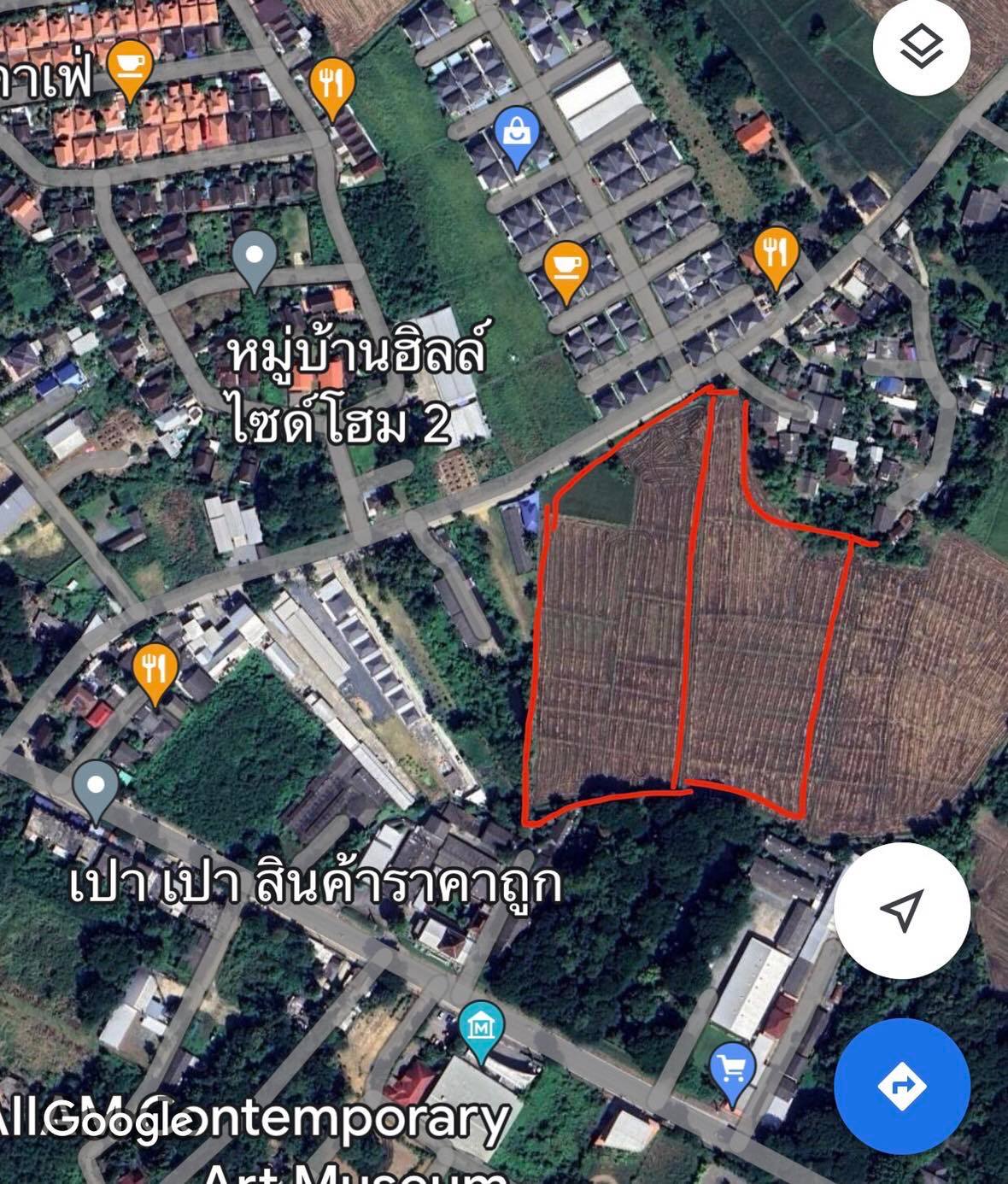 ขายที่ดินเชียงใหม่ แปลงสวยอยู่ในแหล่งชุมชน เชียงใหม่ อ.สันกำเเพง19-3-22.9ไร่