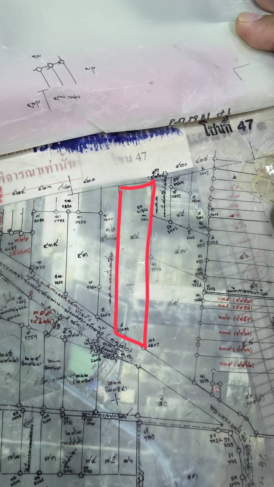 ขายที่ดินเชียงราย ป่าแดด ที่ดินแปลงยาว ติดถนนวาธารณะ เดินทางสะดวก น่าลงทุน 22-0-98 ไร่.