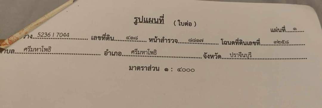 ขายที่นา 29ไร่ ศรีมหาโพธิ ปราจีนบุรี