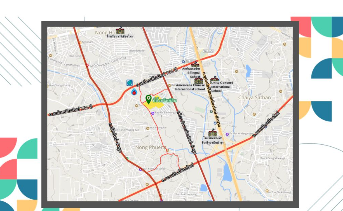 ขายที่ดินแปลงใหญ่ สารภี เชียงใหม่ 36 ไร่ 3 งาน 42.2 ตารางวา