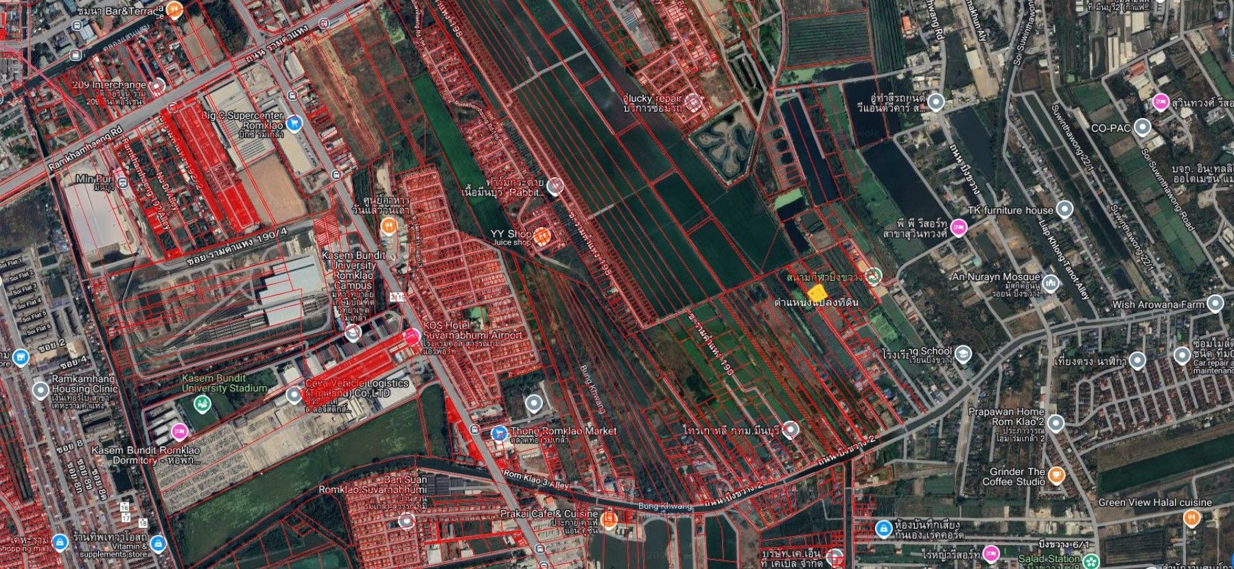 ขายที่ดินเปล่า 1 ไร่ มีนบุรี ห่างจากรถไฟฟ้าสายสีชมพู 5 กม