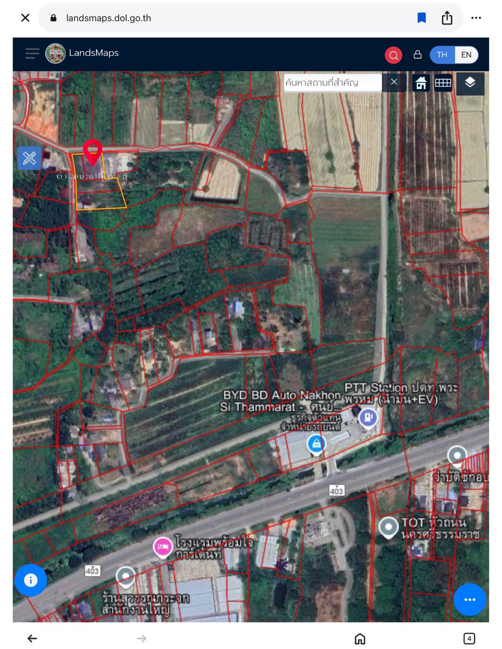 ขายที่ดิน+บ้านเดี่ยว1หลังติดถนน2ด้านใกล้เซ็ลทรัลและคอนโดเอสเซ้นนครศรี1.5กิโลราคาไร่ละ1.5ล้านต่อรองราคาได้พร้อมจบ