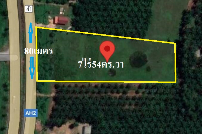 ขายที่ดิน สุราษฎร์ธานี 7-0-54 ไร่ 