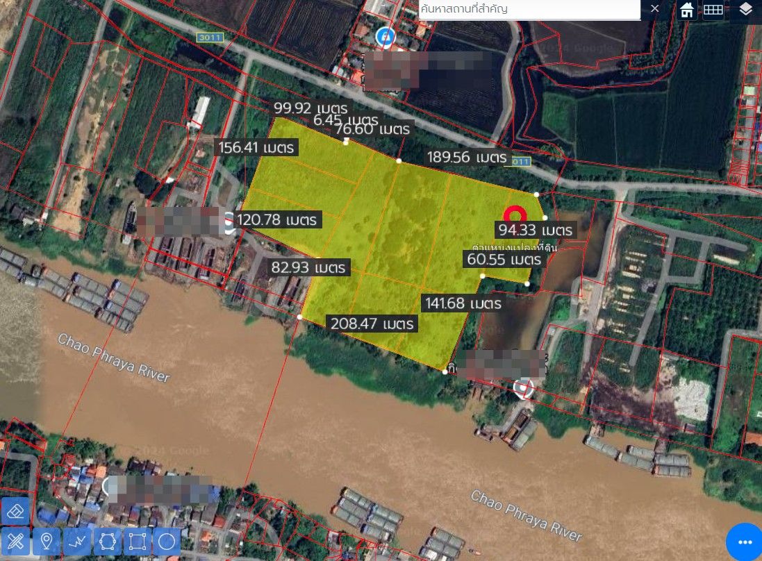 DD-0293 ขายที่ดินติดถนน ด้านหลังติดแม่น้ำเจ้าพระยา 49-2-42 ไร่ บางปะอิน อยุธยา