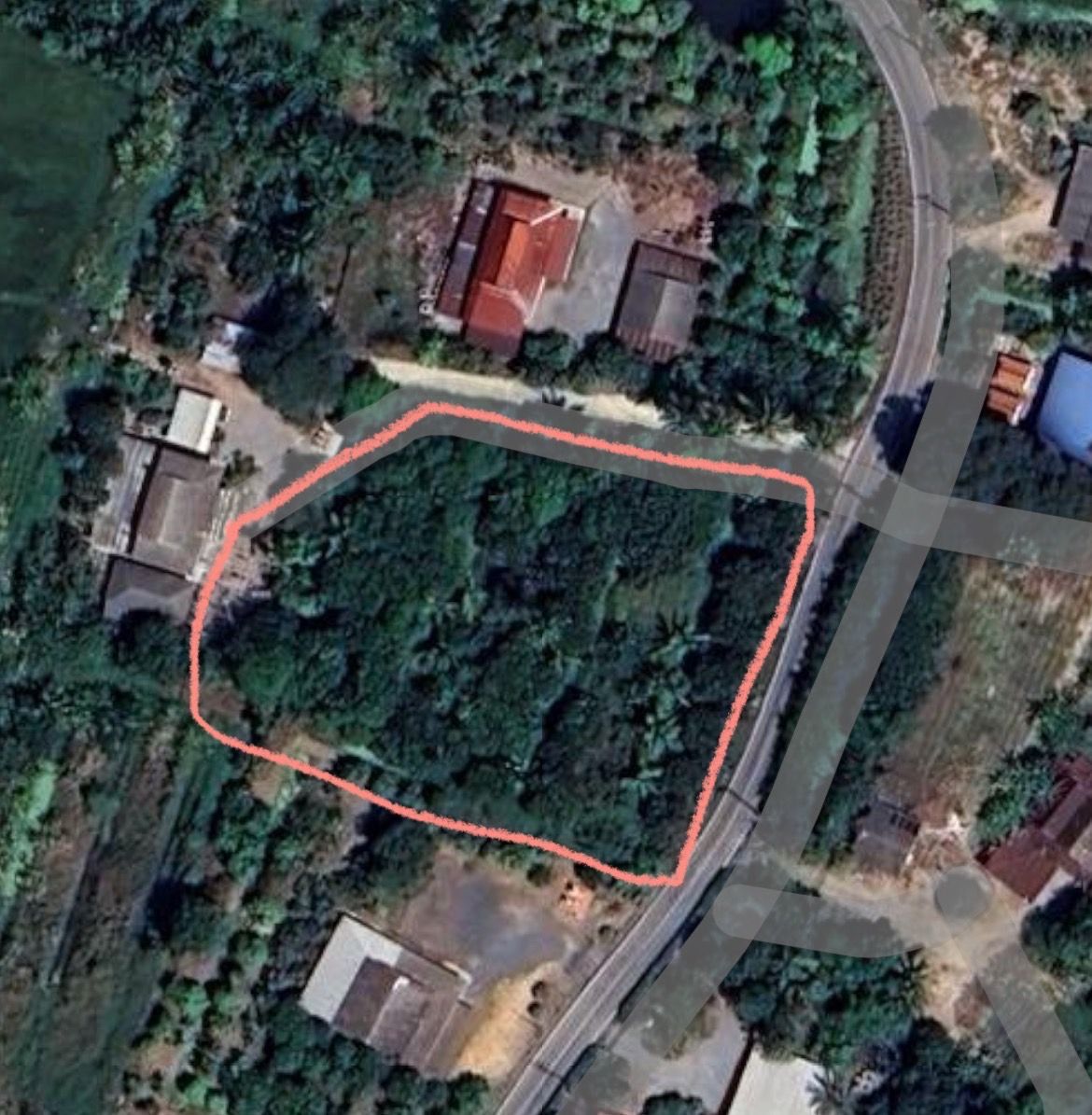ขายที่ดินเมืองสุพรรณ  ทำเลติดถนน