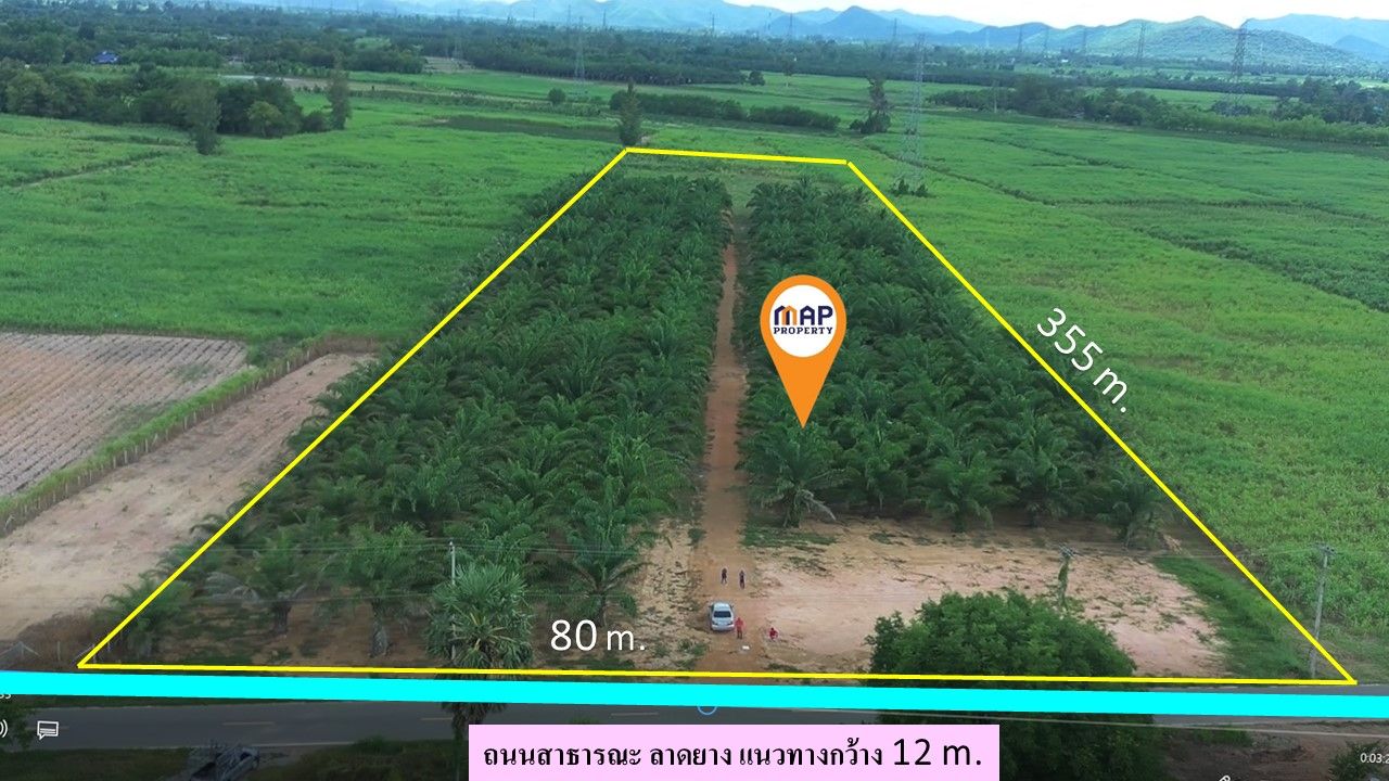 ที่ดิน สวนปาล์ม ทุ่งจับญวณ ชะอำ, เพชรบุรี 17 ไร่