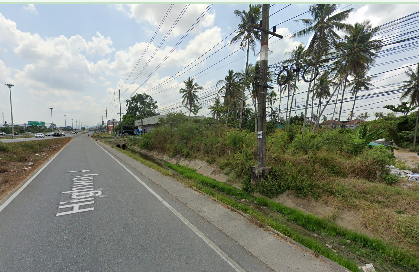 ขายที่ดินสงขลา หาดใหญ่ ที่ดินแปลงสวยติดริมถนน สี่แยกคลองหวะ ทางไปสนามบิน 1-1-0 ไร่.