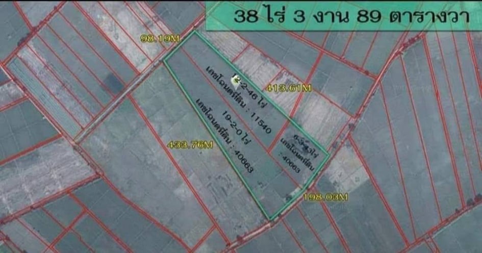 ที่ดินแปลงนา เชียงราย 38-3-89