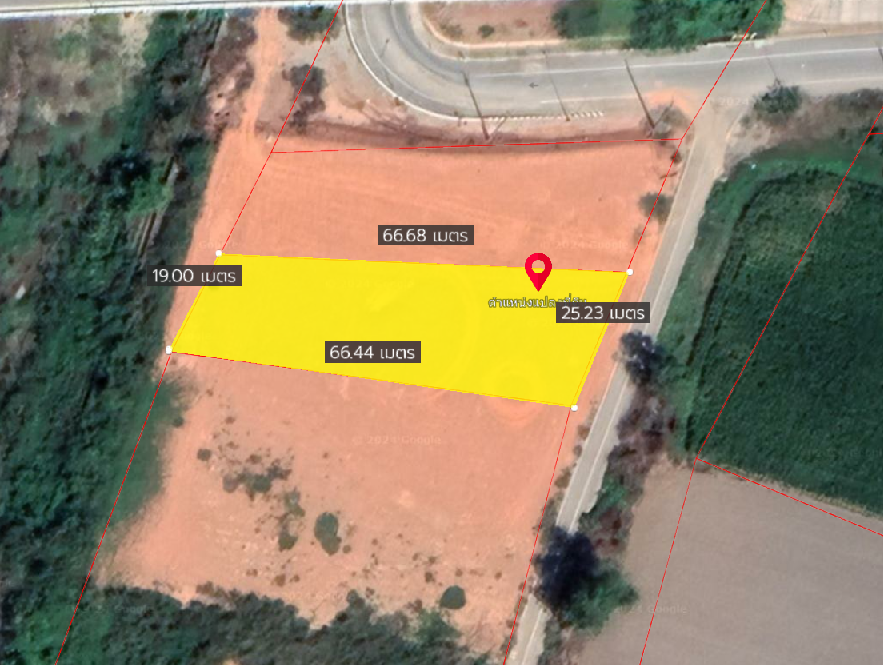 ขายที่ดินเชียงราย ใกล้สะพานโยนกนาคนคร เวียงเชียงรุ้ง 0-3-20.6 ไร่.