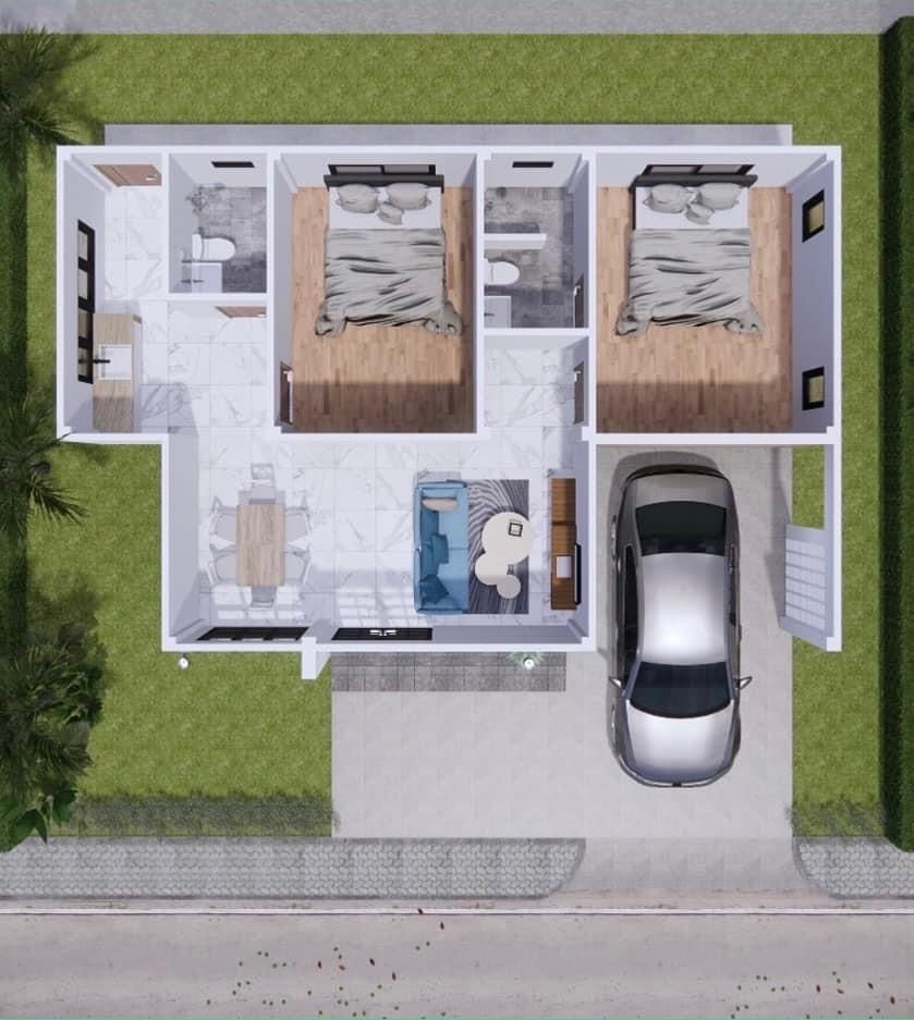 บ้านใหม่สไตล์มูจิ เริ่มต้นเพียง 1.69 ล้าน โครงการ บ้านฉัน 2 ใน บ้านบุญเกิด พระบาท ลำปาง 