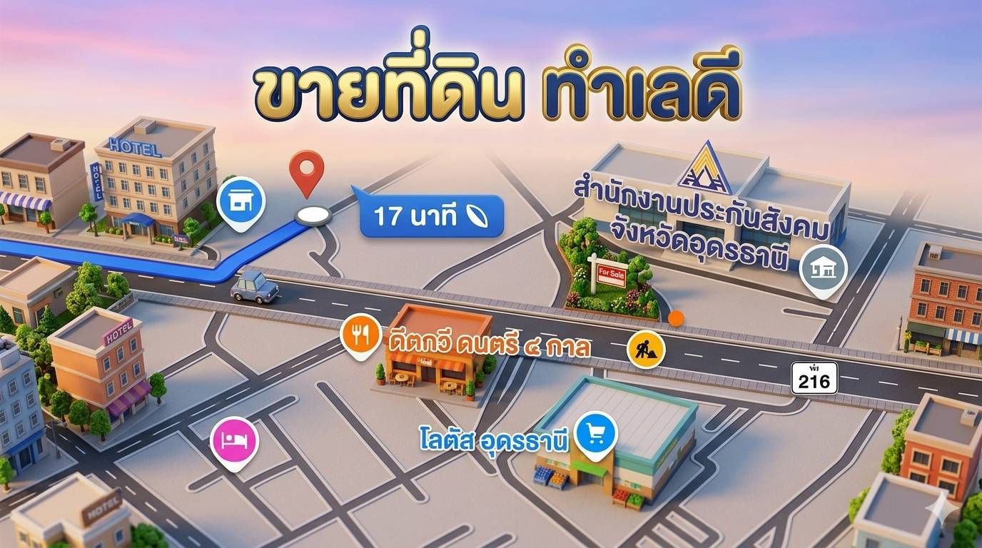ขายที่ดินอุดรฯ อำเภอเมือง ที่ดินเหมาะปลูกบ้าน