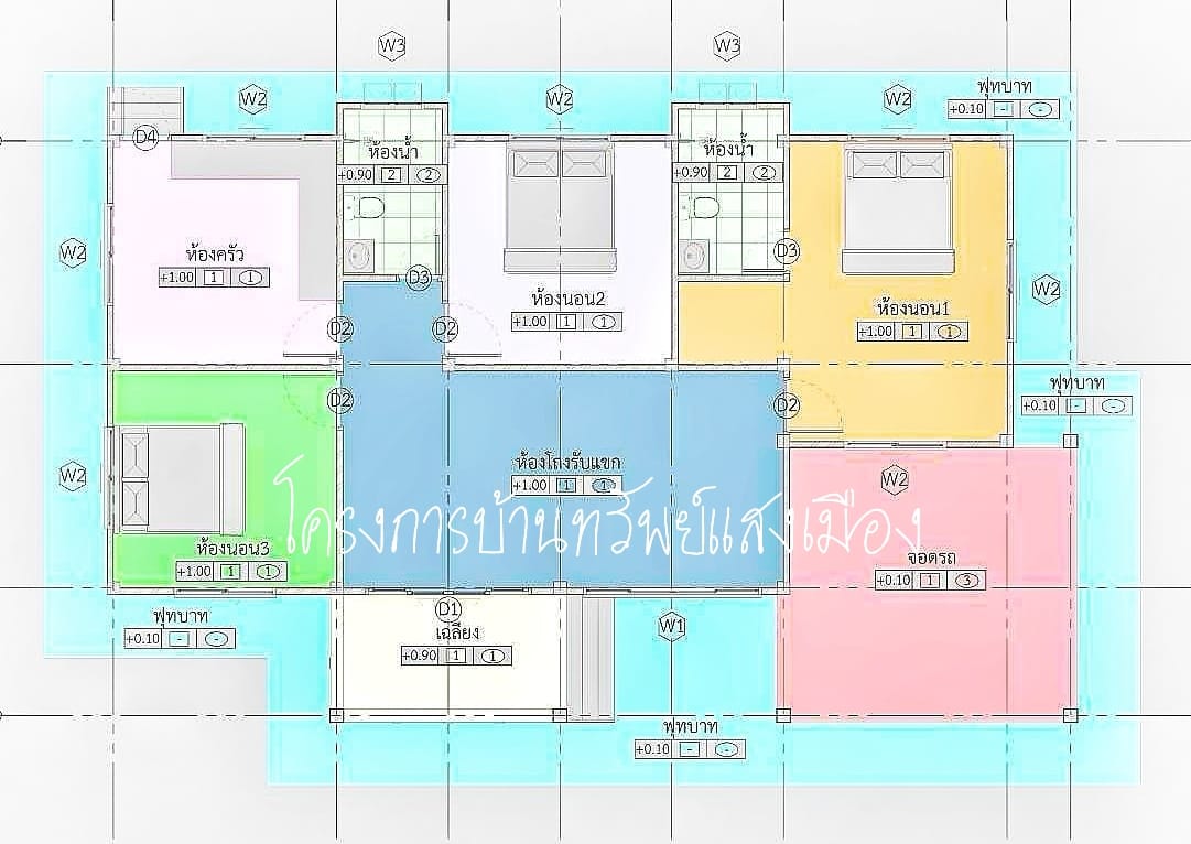 บ้านเดี่ยวเชียงราย จ.เชียงราย อ.เมืองเชียงราย 91 ตร.ว.