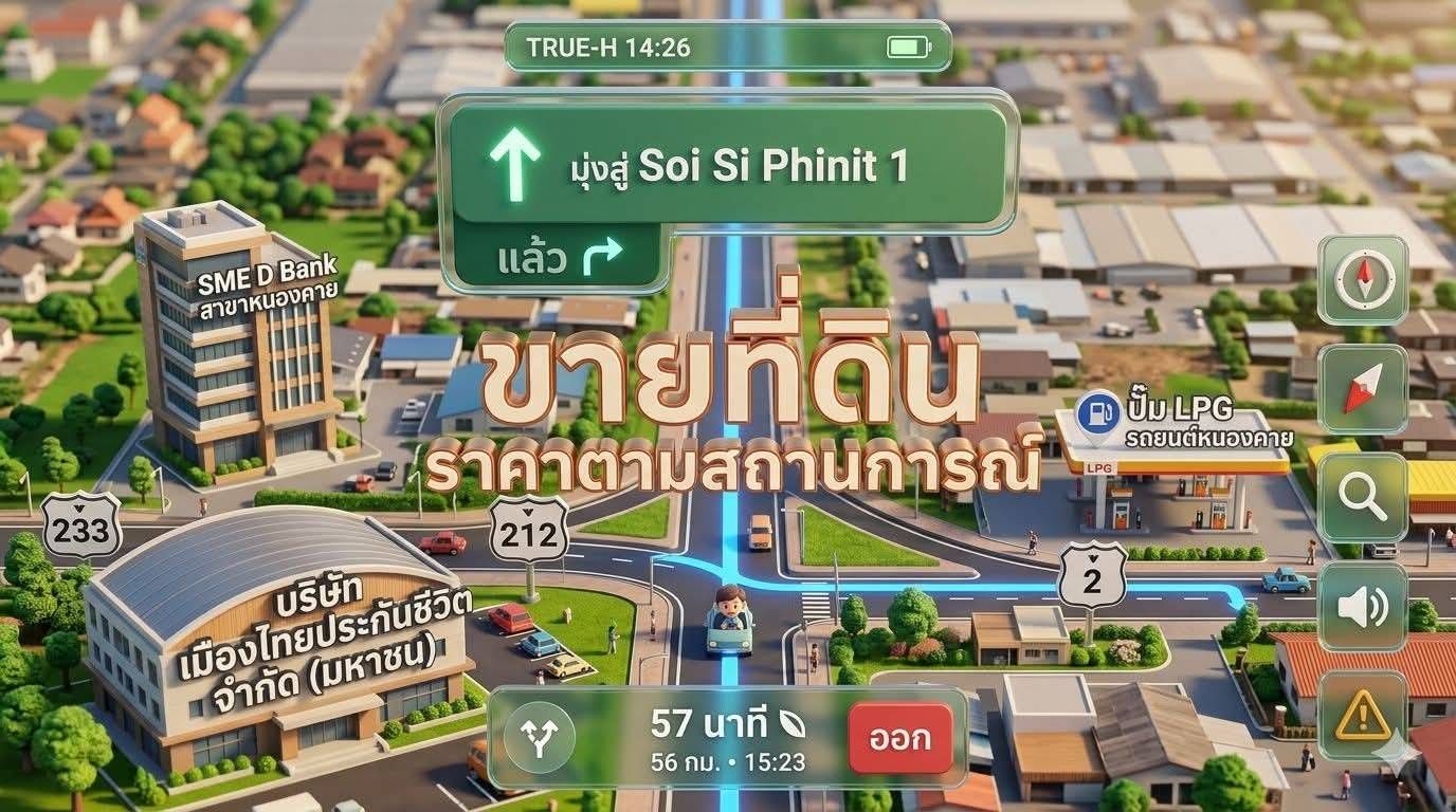 ขายที่ดินหนองคาย อำเภอเมือง พร้อมโอน❗ ขายที่ดินทำเลดี ทำเลสวย บรรยากาศดี ที่ดินในตัวเมืองหนองคาย​ หลังโกบอลเฮ้า