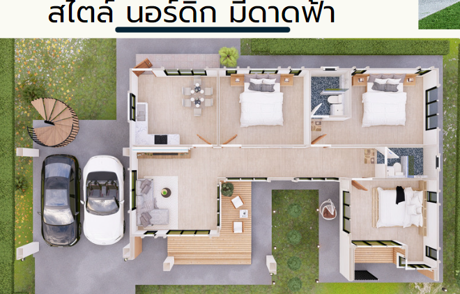 ❤️ใกล้ทะเล บ้านเดี่ยวสไตล์นอร์ดิก 3นอน 2น้ำ 2ที่จอดรถ มีดาดฟ้า 🏠บ่อนอก เมืองประจวบคีรีขันธ์ 🏖️ Near Beach Nordic Single House 3 Bed Room 2 Bath Room 2 Parking + Rooftop