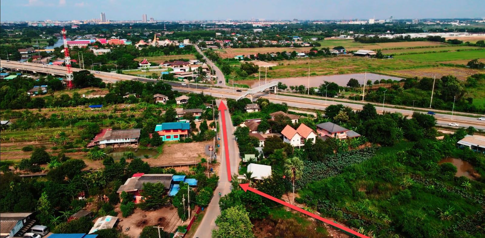 ที่ดินสวยๆใกล้ทางด่วน อำเมืองปทุมธานี
