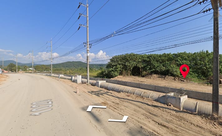 ที่ดินเปล่าติดถนน เทิง-เชียงของ หน้ากว้าง 55 เมตร 