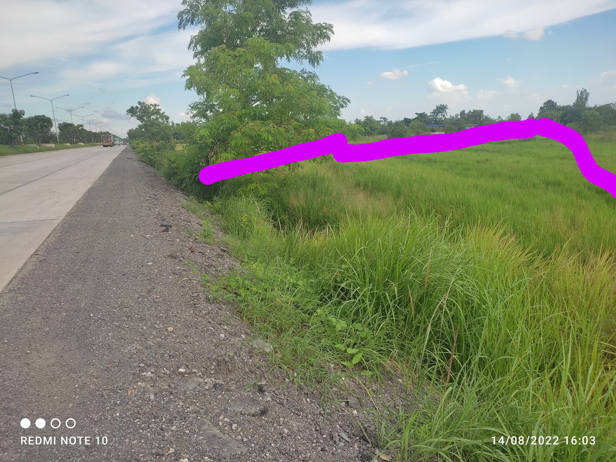ขายที่ดินสวยสี่แยกช้าง อ.เมืองนครนายก จ.นครนายก 2-2-77.2 ไร่