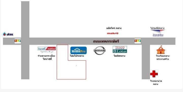 ที่ดินถลางหน้าติดถนนเทพกระษัตรีย์ ข้างโฮมโปรสาขาถลาง ภูเก็ต เนื้อที่ 66 ไร่