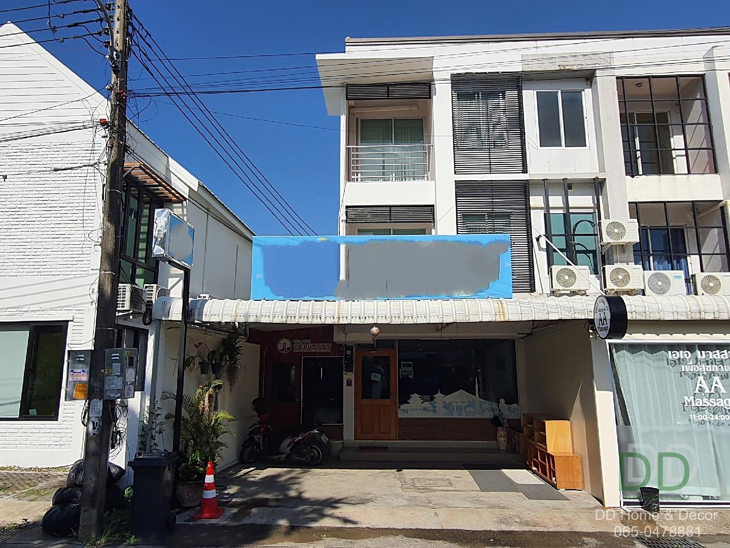 DD-0230 ขายหรือให้เช่าอาคารพาณิชย์สภาพใหม่ 1 คูหาริม ถนนศิริมังคลาจารย์ ซอย 9 ใกล้ มช.