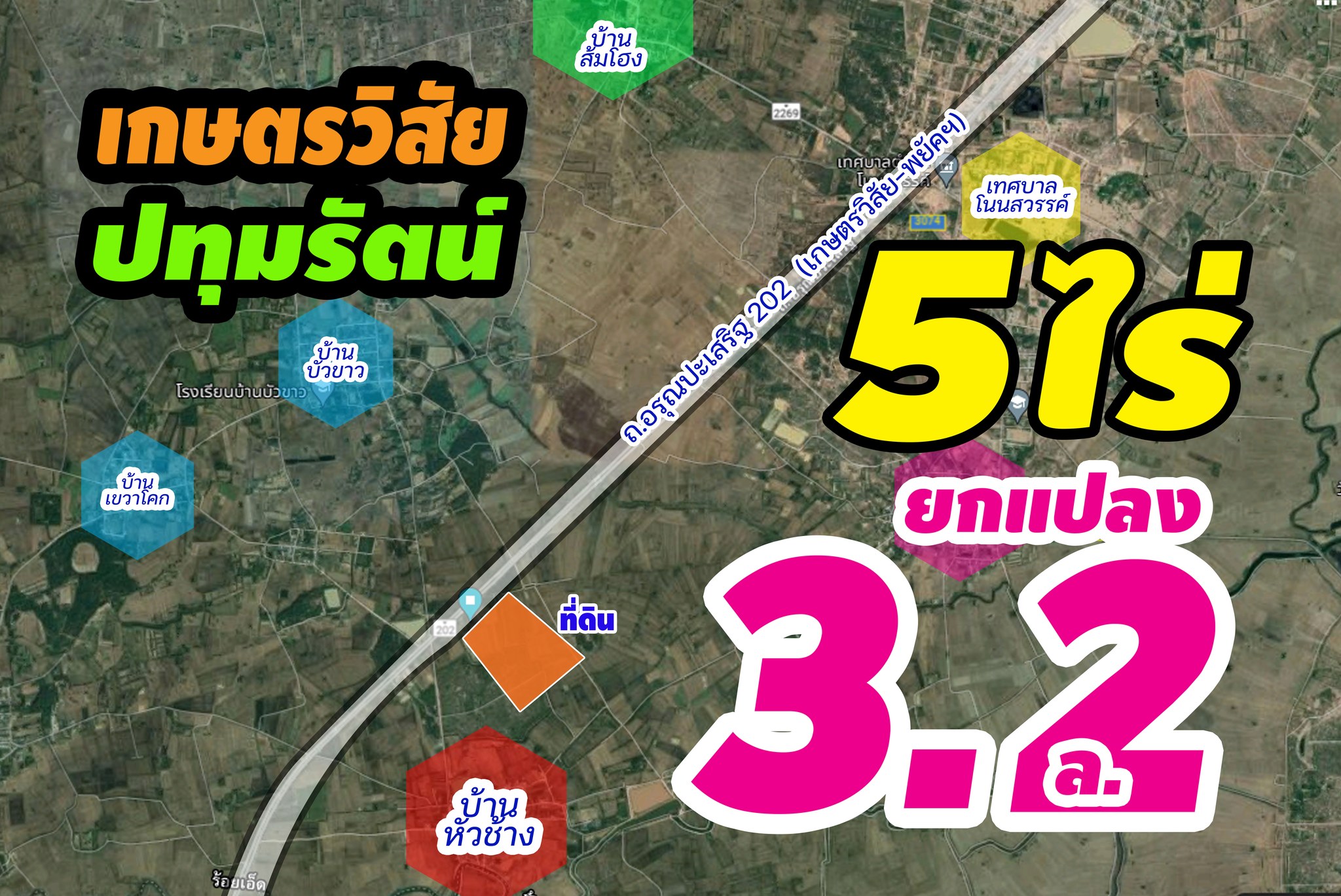 ที่ดินเปล่าติดทางสัญจร ร้อยเอ็ด 5-1-48