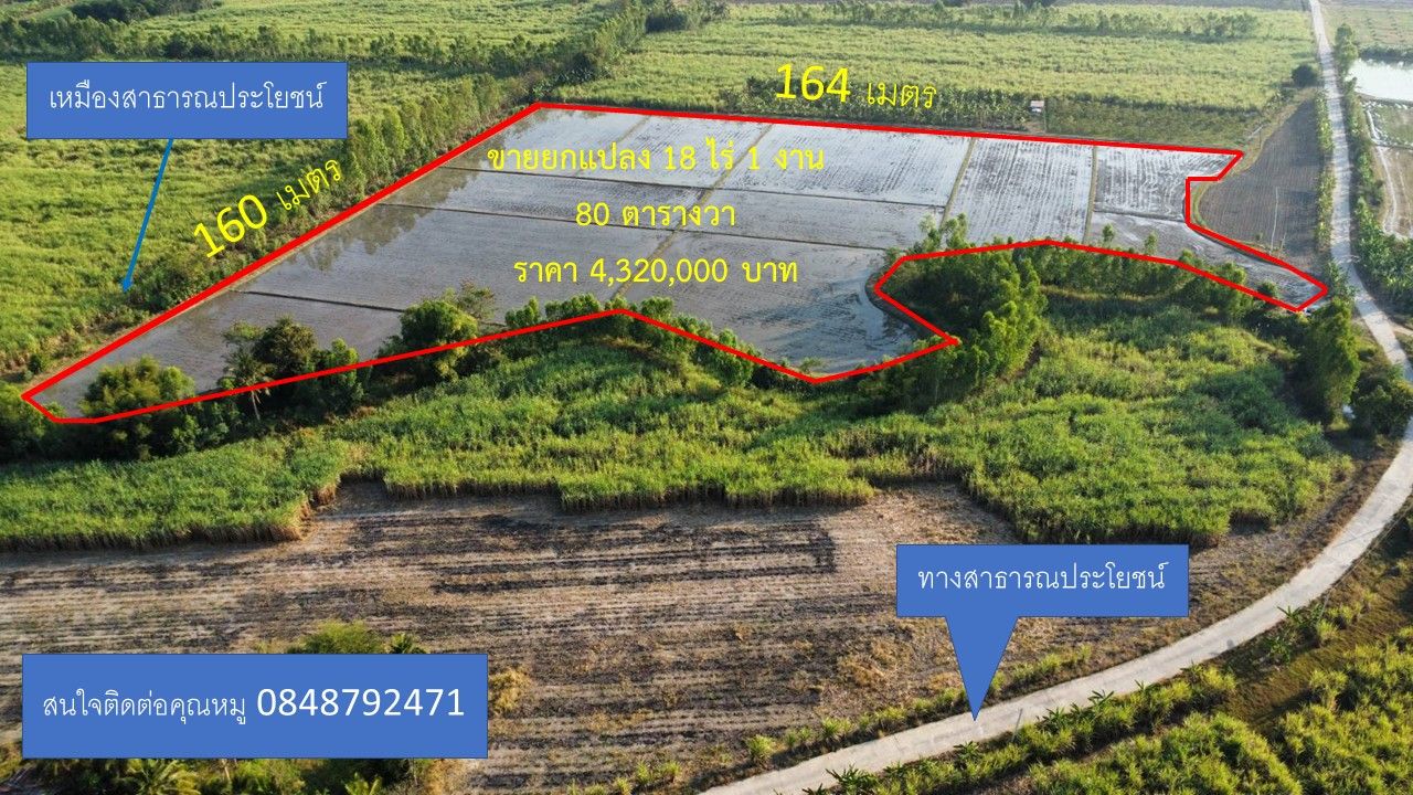 ขายที่ดินอุทัยธานี อำเภอบ้านไร่ ที่ดินที่นา เหมาะลงทุน