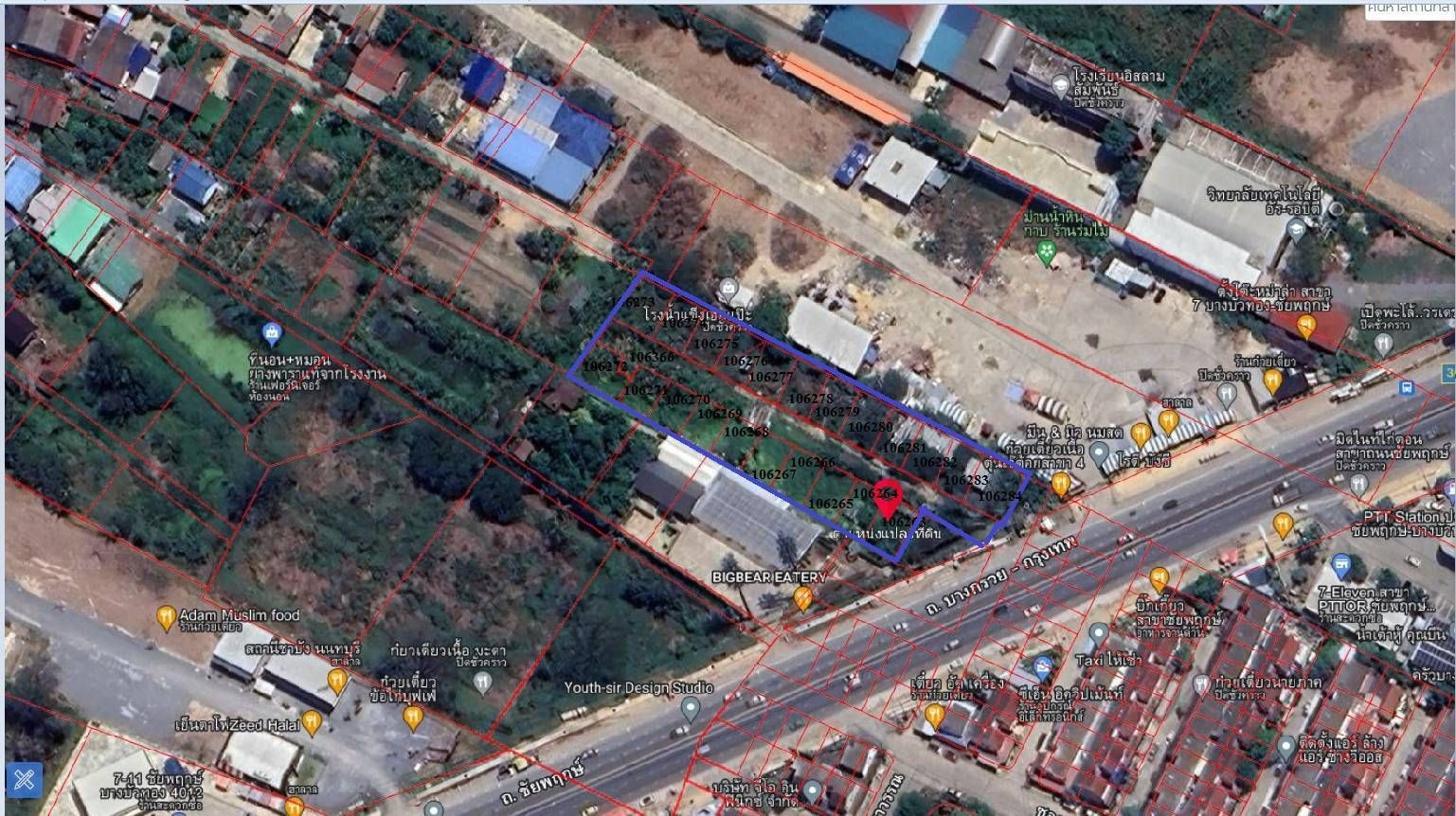 ขายที่ดิน ทำเลดี ติดถนนชัยพฤกษ์ บางบัวทอง เดินทางสะดวก