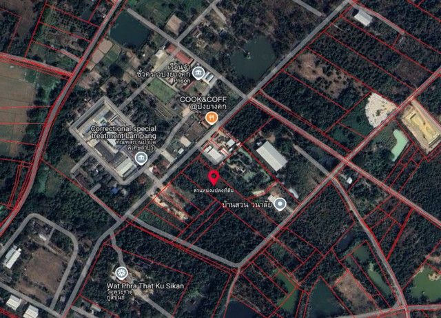 ขายที่ดินแปลงใหญ่ 6 ไร่ ปงแสนทอง ใกล้เมืองลำปาง เหมาะทำเกษตร-โกดัง