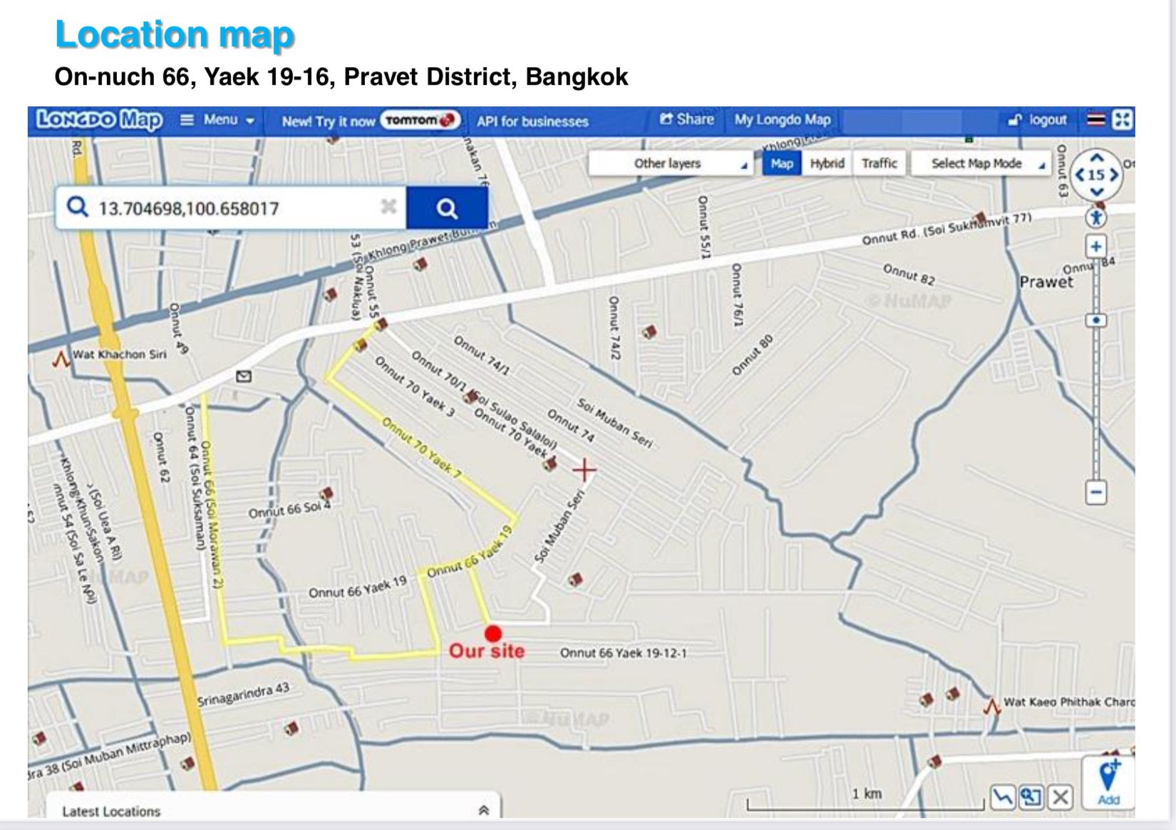 ขายที่ดินเข้าออกได้ 3 ถนนใหญ่ ใกล้รถไฟฟ้าสถานี ศรีนครินทร์ 36 เข้าออกทาง (1) ซอยอ่อนนุช 66 แยก 19-16 (2) ซอยพัฒนาการ 94 และ 96 (3) ซอยศรีนครินทร์ 45 ซึ่งตรงกับรถไฟฟ้าสถานีศรีนครินทร์ 36