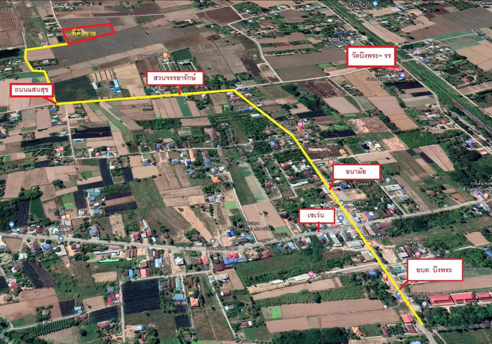 ที่ดิน ด้านหลังมีสระน้ำ  พิษณุโลก 3 งาน