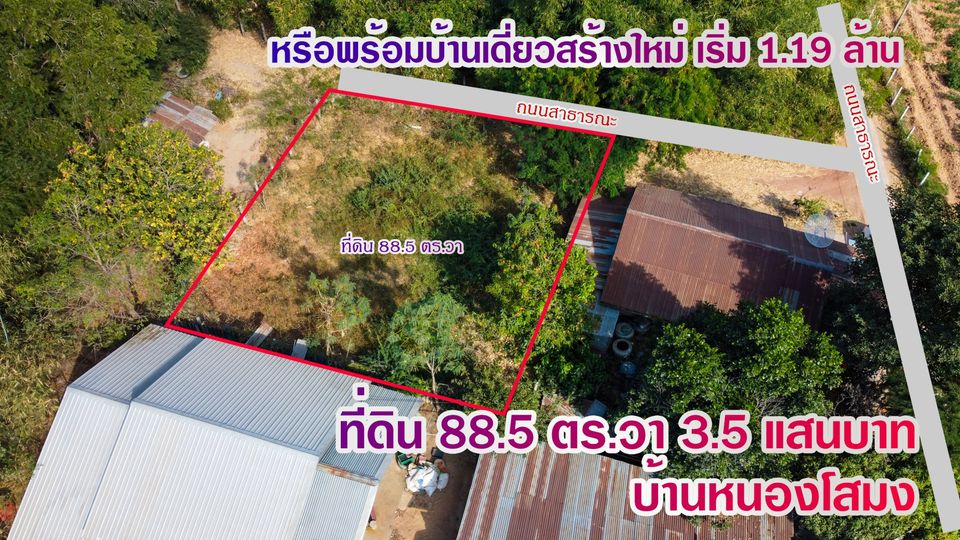 ที่ดินเปล่า บ้านหนองโสมง ต.โคกสูง อ.เมือง เมืองชัยภูมิ 88.5