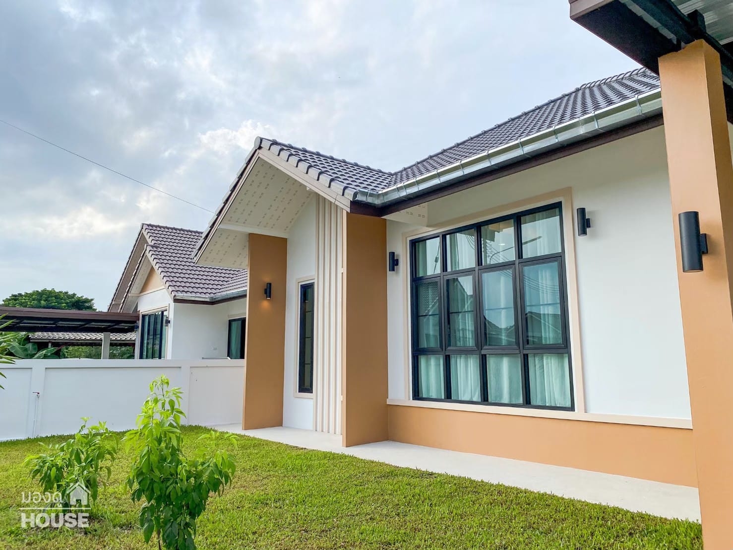 บ้านเดี่ยวหลังใหม่พื้นที่กว้าง ไม่ไกลตัวเมืองเชียงราย 80 ตรว.