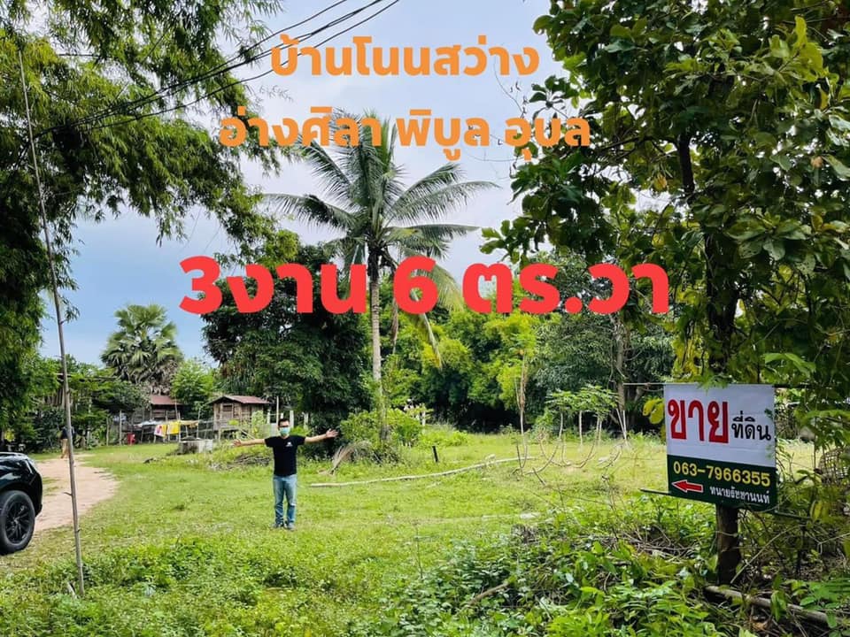 ที่ดิน 3 งาน 6 ตารางวา อุบลราชธานี