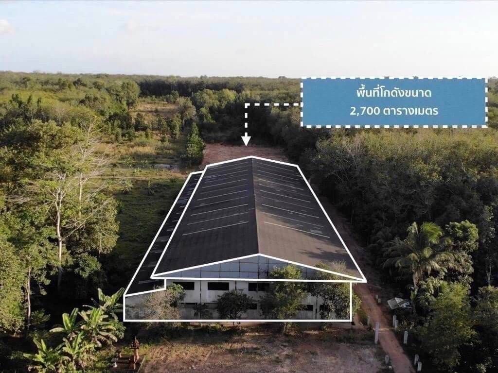 ขายที่ดินสงขลา ที่ดินพร้อมโกดัง แปลงสวย ทำเลดี เหมาะแก่การลงทุน ควนเนียง สงขลา 16-0-76.2