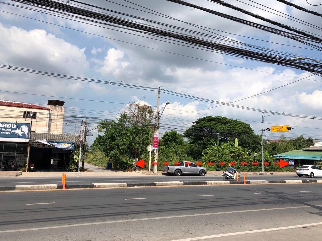 ที่ดินเปล่า  3.0.90  ไร่ ฝั่งตรงข้ามปั้มCaltex ถ.ไสวประชาราษฎร์ ลำลูกกา
