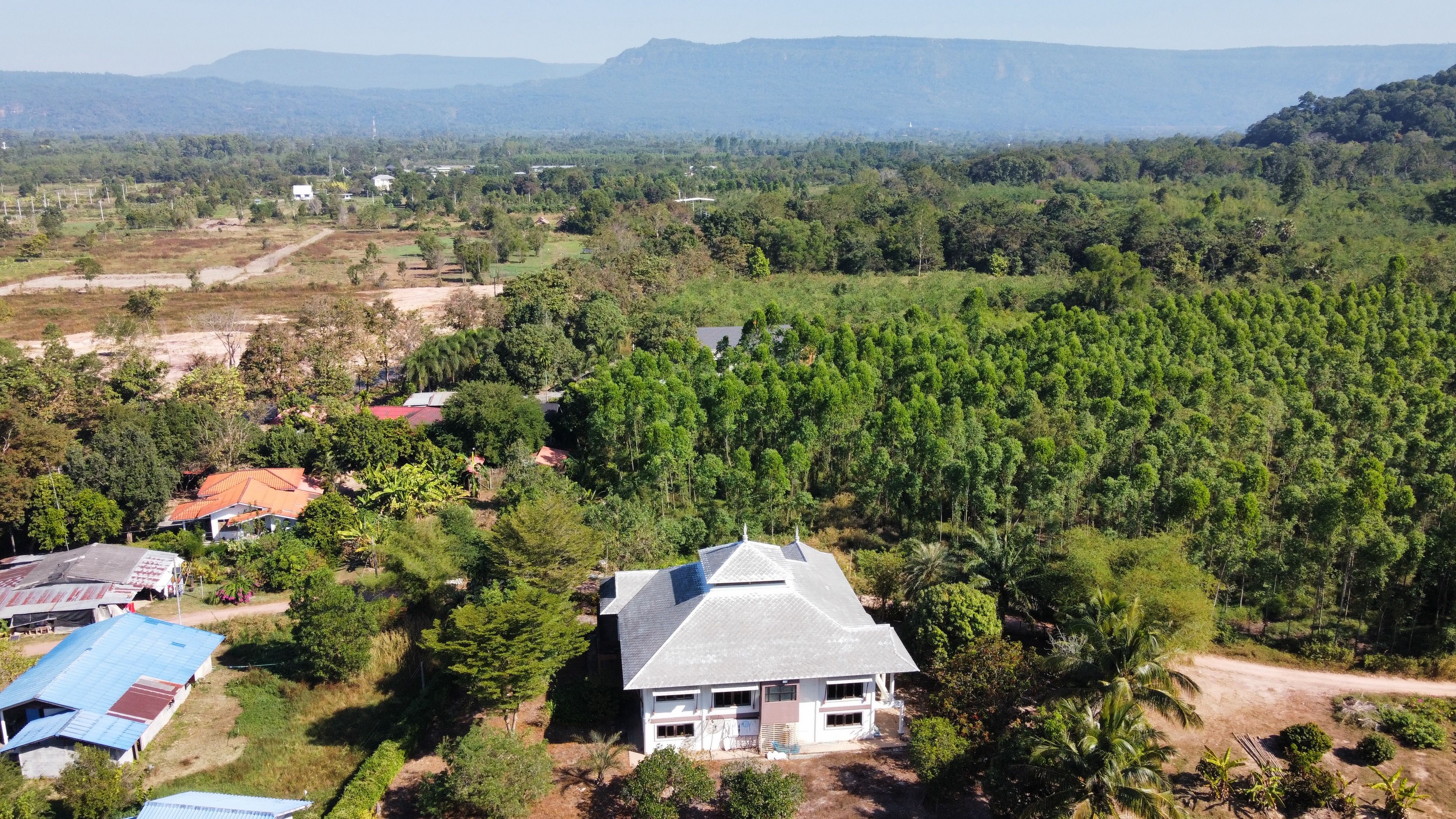 ขายบ้านเดี่ยวหลังใหญ่ 2 ชั้น พร้อมที่ดิน รวม 4 ไร่ 2 งาน 29 ตร.วา บรรยากาศดี ทางขึ้นเขาใหญ่ฝั่งปราจีนบุรี