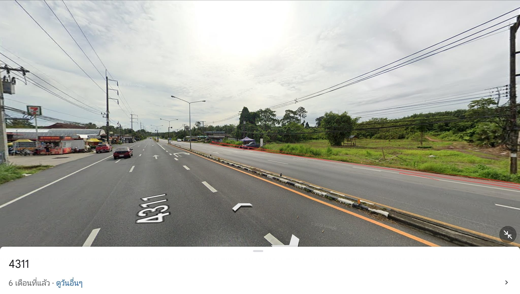 ขาย(หรือให้เช่าระยะสั้นๆ)ที่ดินติดถนนสี่เลน ตรงข้าม7/11 ใกล้ อบต.บ่อแสน ทับปุด พังงา