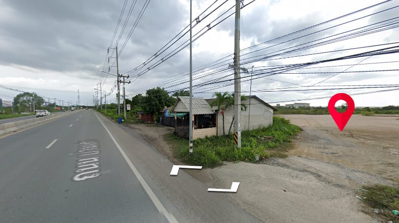 ที่ดินเมืองชลฯ ติดถนนสี่เลน ใกล้ถนนสุขุมวิทคู่ขนาน ชลบุรี 6-2-71